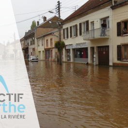 Inondations de la Meurthe à Raon-l'Etape en octobre 2013 - © EPTBMM / A. Hoerd